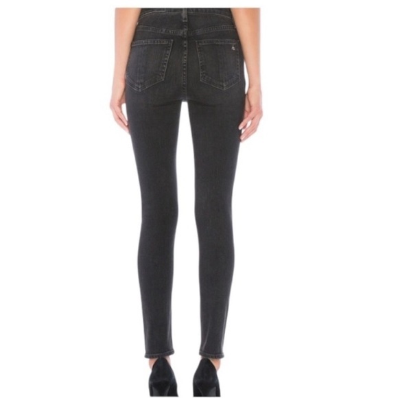 rag & bone JEAN High-Rise Distressed Ankle Skinny Jeans - Picture 3 of 10